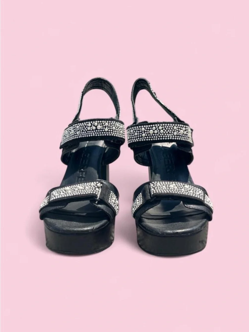 Karl Lagerfeld Alessia Faux Pearl Platform Sandal
